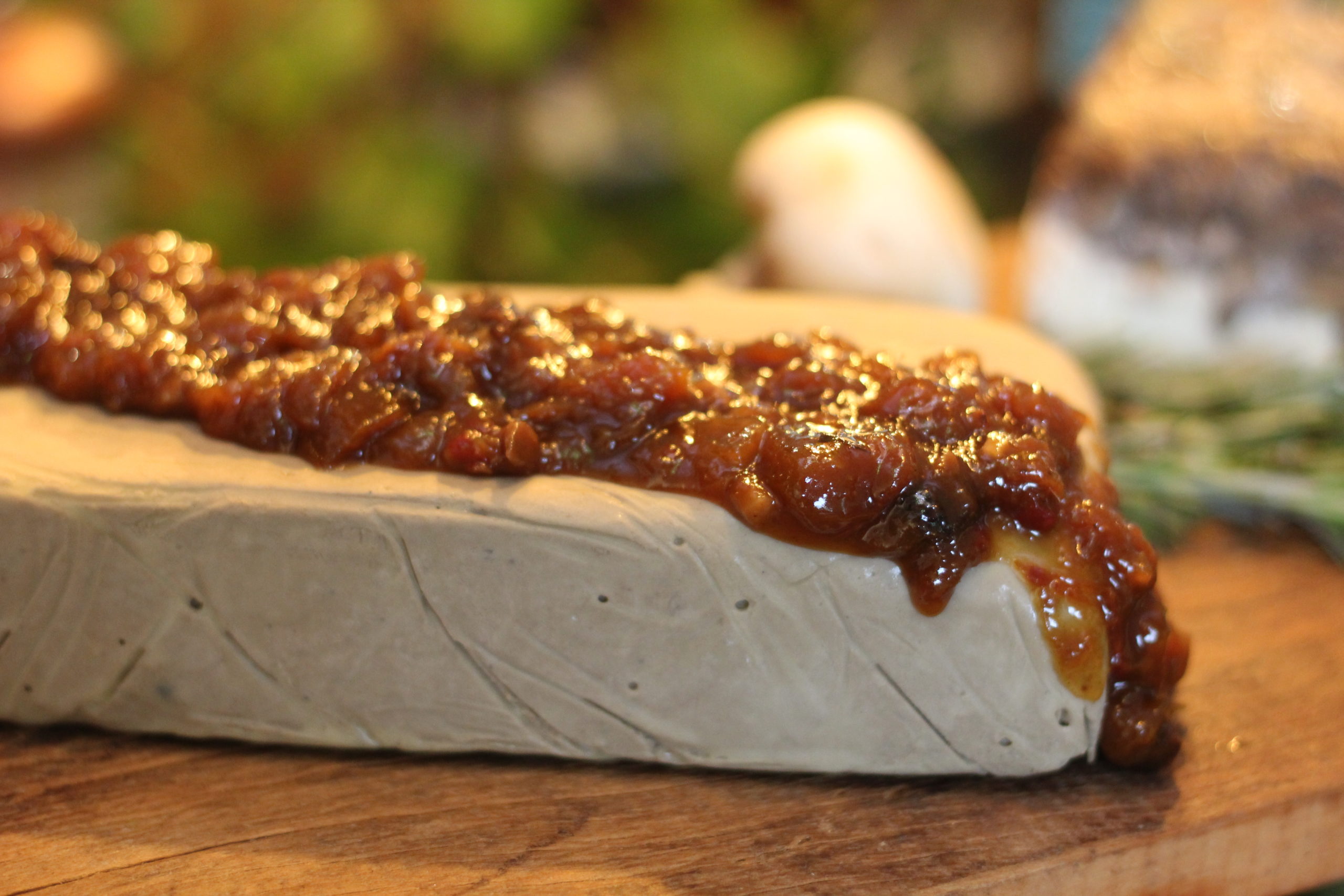 Almoço de Páscoa: patê de foie com chutney de manga